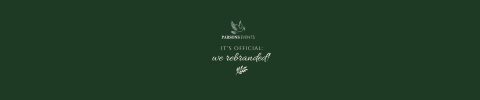 Dark green background with a small bird and branch illustration. Text in the centre reads: "PARSONS EVENTS IT'S OFFICIAL: we rebranded to our new name! Perfect for south coast weddings and special celebrations.
